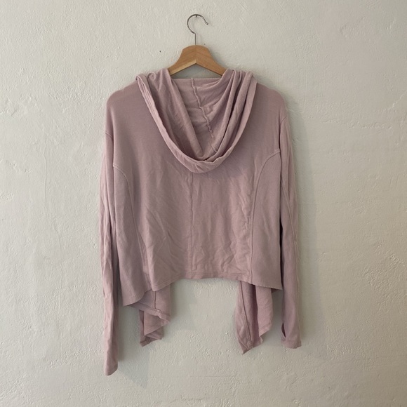 Athleta Lavendar Hooded Flowy Cardigan - Picture 2 of 3